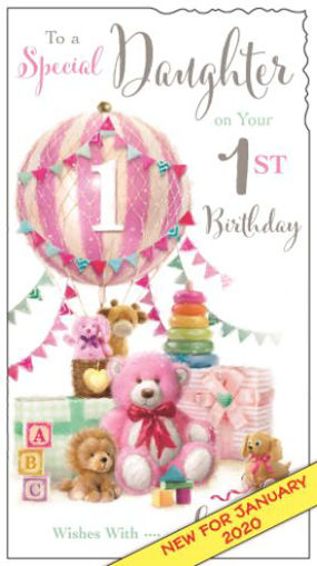 Picture of DAUGHTER 1ST BIRTHDAY CARD